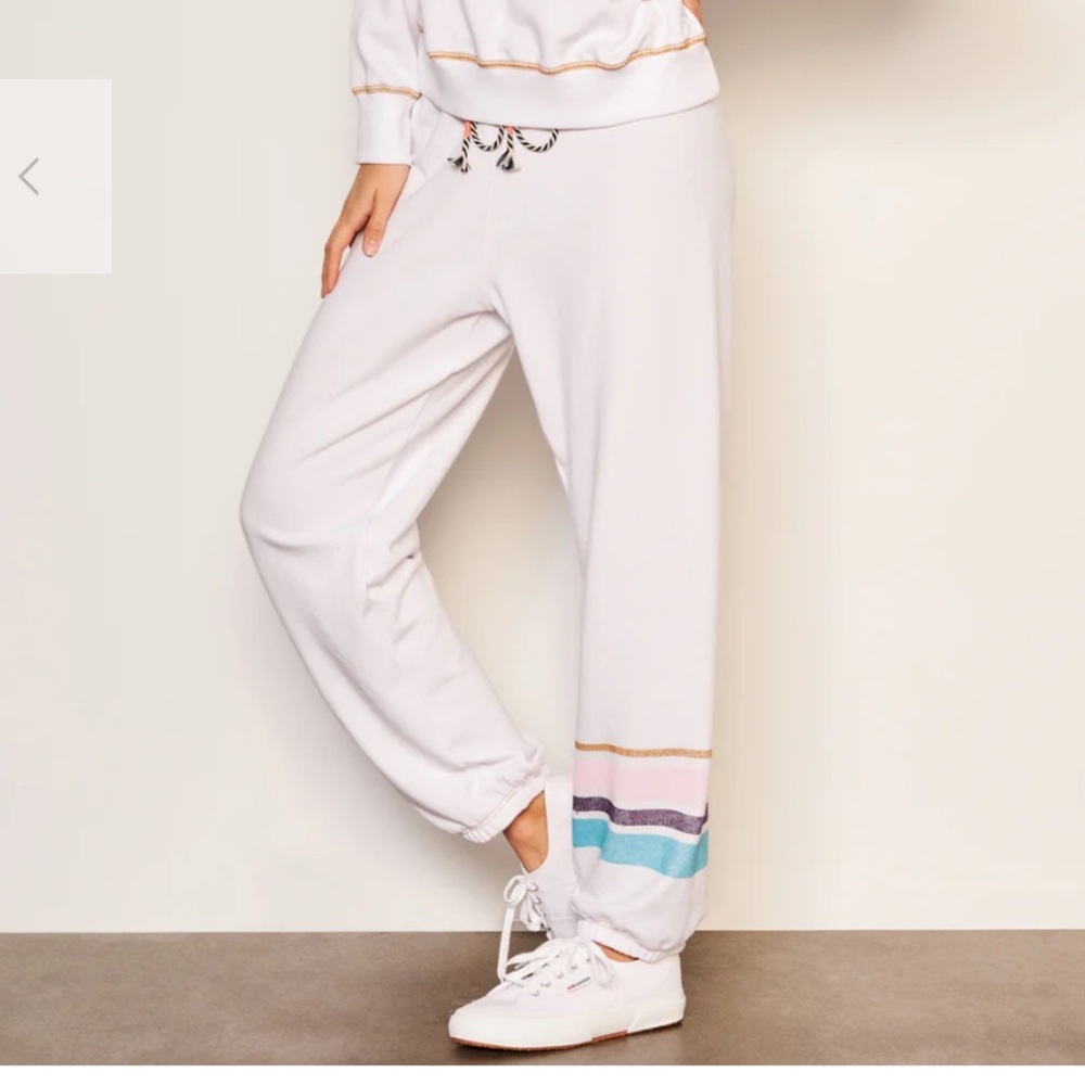 SUNDRY VINTAGE WHITE JOGGERS - SIZE 1/XS